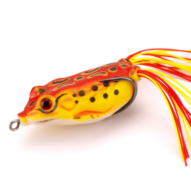 1 упаковка, мягкая рыболовная приманка в виде лягушки, бионические приманки Thunder Frog с двойным крючком, рыболовные принадлежности