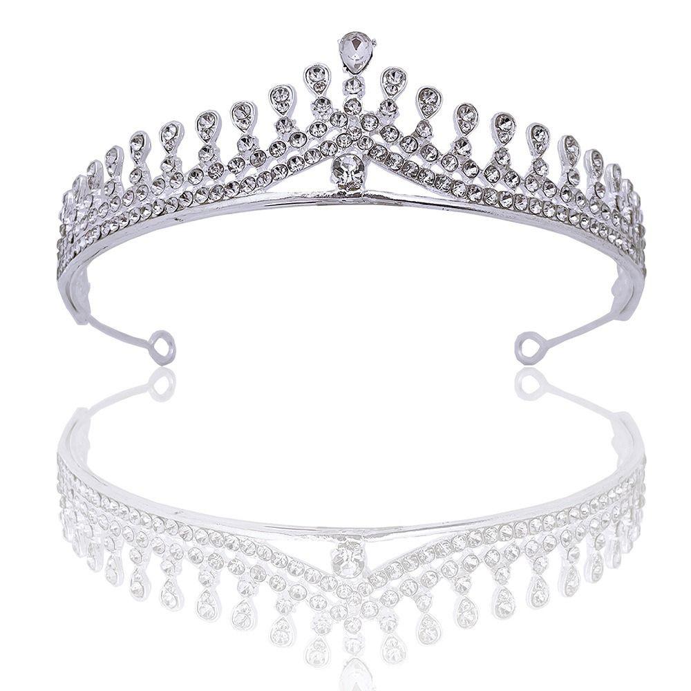 Hair Jewelry Wedding Hair Jewelry Zircon Princess Tiara Diadem Rhinestone Headband  Girls