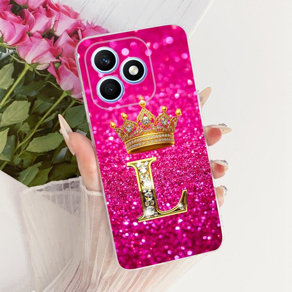 Для Honor X8d 2026 Модный чехол для телефона с буквой-короной Для Honor X8D 4G Мягкие силиконовые ТПУ чехлы