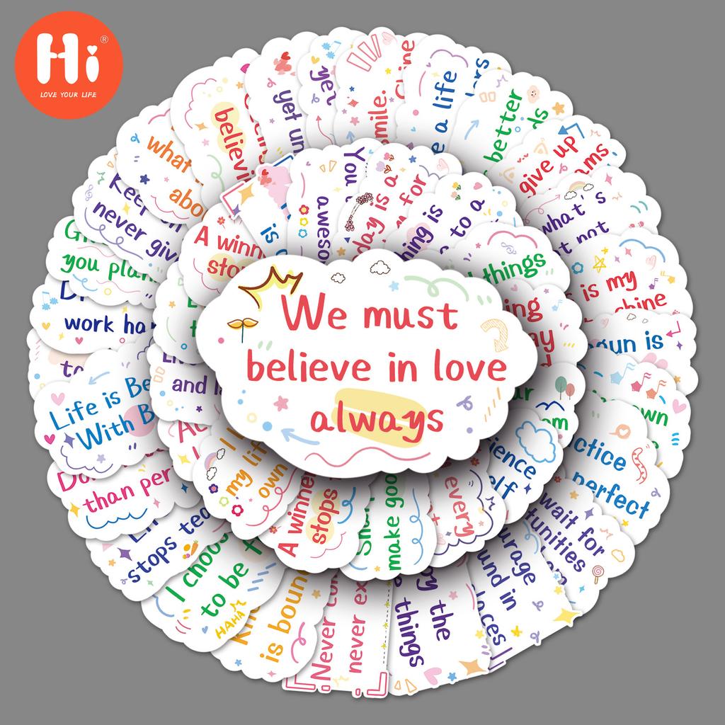 50 вдохновляющих английских фраз, граффити, индивидуальность, трансграничный текст, украшения, чашка для воды своими руками, наклейки на чемодан, водонепроницаемость