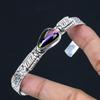 925 Silver Trillion American Dichroic Glass Stone Wedding Mother Bangle Jewelry