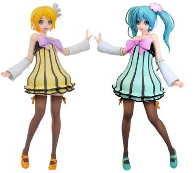 Hatsune Miku Project DIVA Arcade Future Tone SPM Хацунэ Мику Colorful Drop и Кагаминэ Рин Cheerful Candy Фигурки (Набор 2)