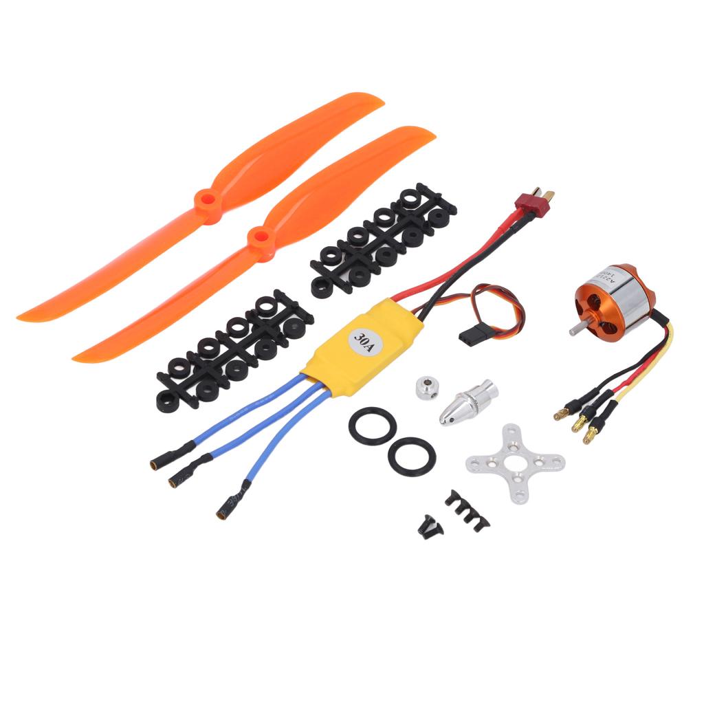 Бесколлекторный двигатель A2212 1400KV, регулятор скорости 30A, пропеллер 8060 и набор винтов для радиоуправляемого самолета, квадрокоптера