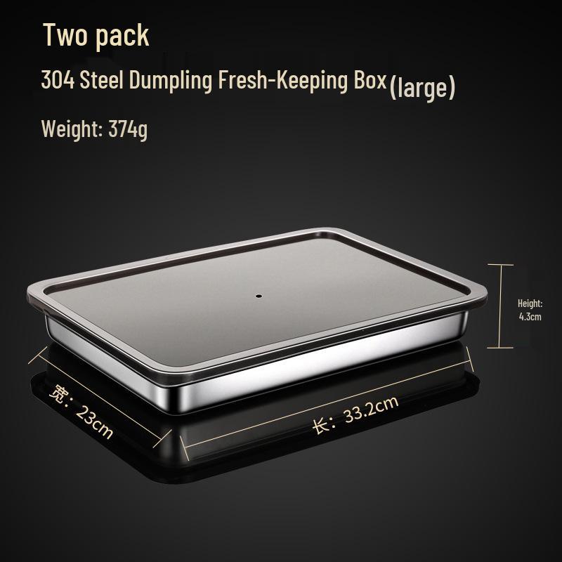 Поднос из нержавеющей стали 304 пищевого класса для пельменей и вонтонов - Безопасен для морозильной камеры и холодильника