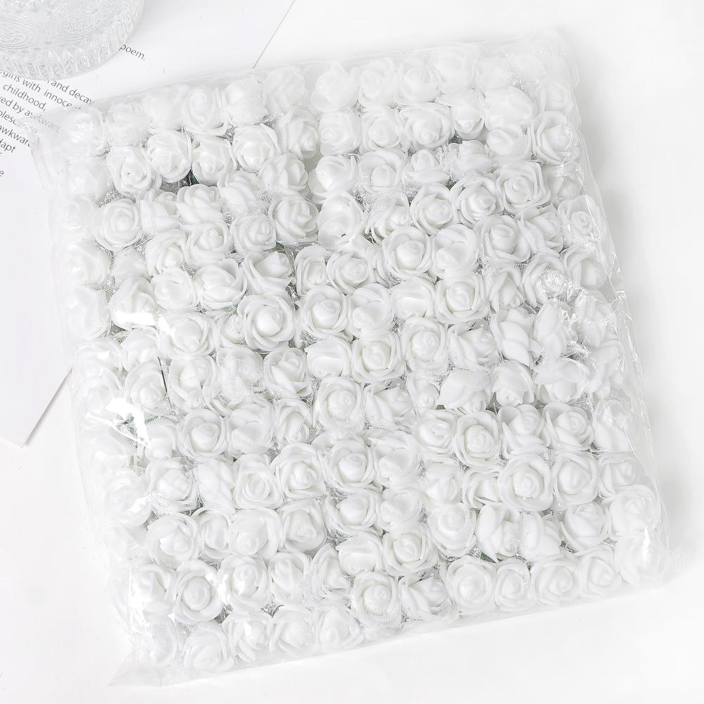 96 шт. Мини Роза Искусственные Цветы Букет 7,5 см Пена Искусственные Цветы Свадебное Украшение для Дома Комнатный Декор DIY Подарки Аксессуары