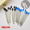 0.5mm School Writing Supplies Office Metal Ballpoint Pen Refills Medium Nib Core Blue/Black Ink