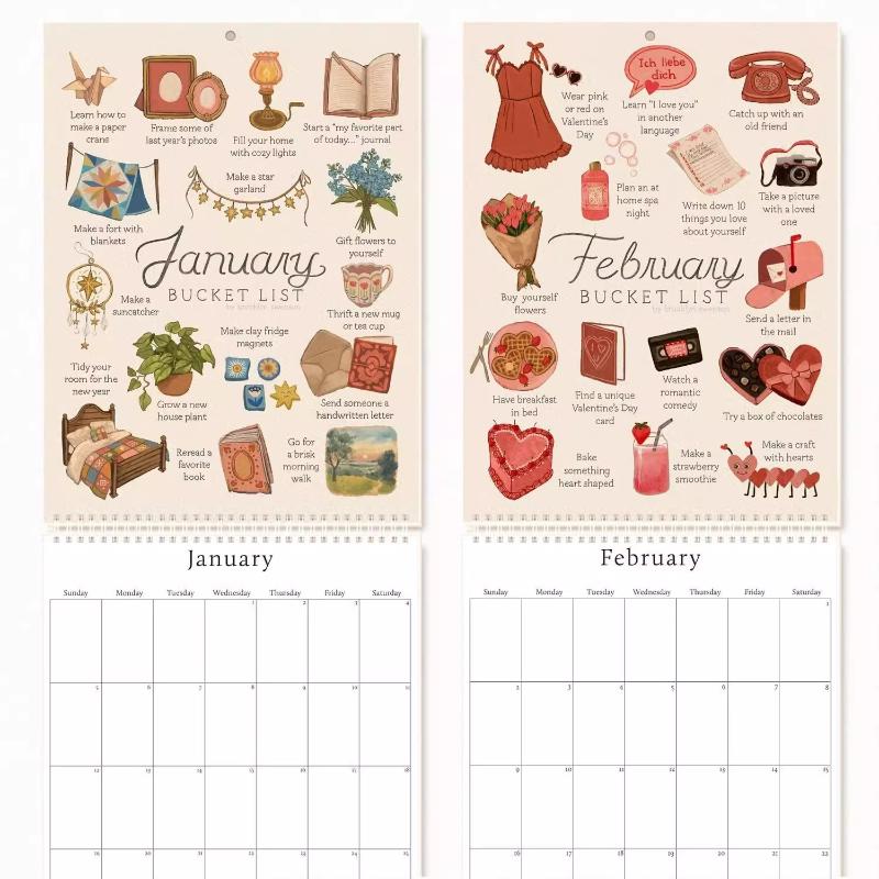 2025 Inventory Calendar, Thick Paper, To-Do List And Notes, Planning Organizing Wall Calendar for Thanksgiving and Christmas Gifts, Inventory Schedule