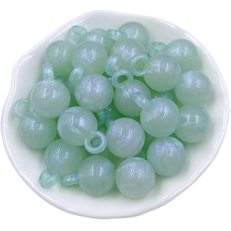 Material Round Pendant Charms Bowknot Rabbit Flat Love Heart Beads 10Pcs Fluorescent Handmade DIY Jewelry Accessories Arcylic Fashion Accessories