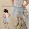 Girls' Gradient Mesh Cake Skirt - Spring Collection, Available In Small and Large Sizes