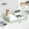 Non-slip Document Organizer Large Capacity Desk for Documents Files Letters A4 Paper Book Notes Mail, Compact Office File Sorter Clear Stackable Tray,