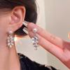 Роскошные серьги-кисточки с кристаллами - элегантный дизайн колосков пшеницы в гонконгском стиле для женщин