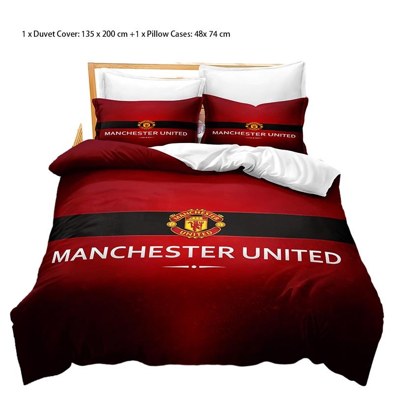 Роскошный 3D Комплект Постельного Белья с Цифровой Печатью для Футбольных Фанатов Оптовый Комплект Постельного Белья для Футбольных Энтузиастов