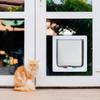 Cat Flap Door with 4 Way Security Lock Puppy Kitten Safety In&out Pet Door Dog Cat Kitten Flap Door Pet Doors and Sliding Door