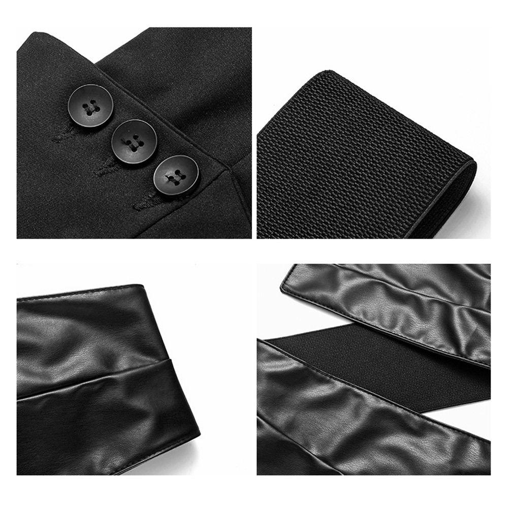 Fashion Trouser Button Belt Goth Retro Cummerbund Waistband Strap For Women Lady Girl Bridal