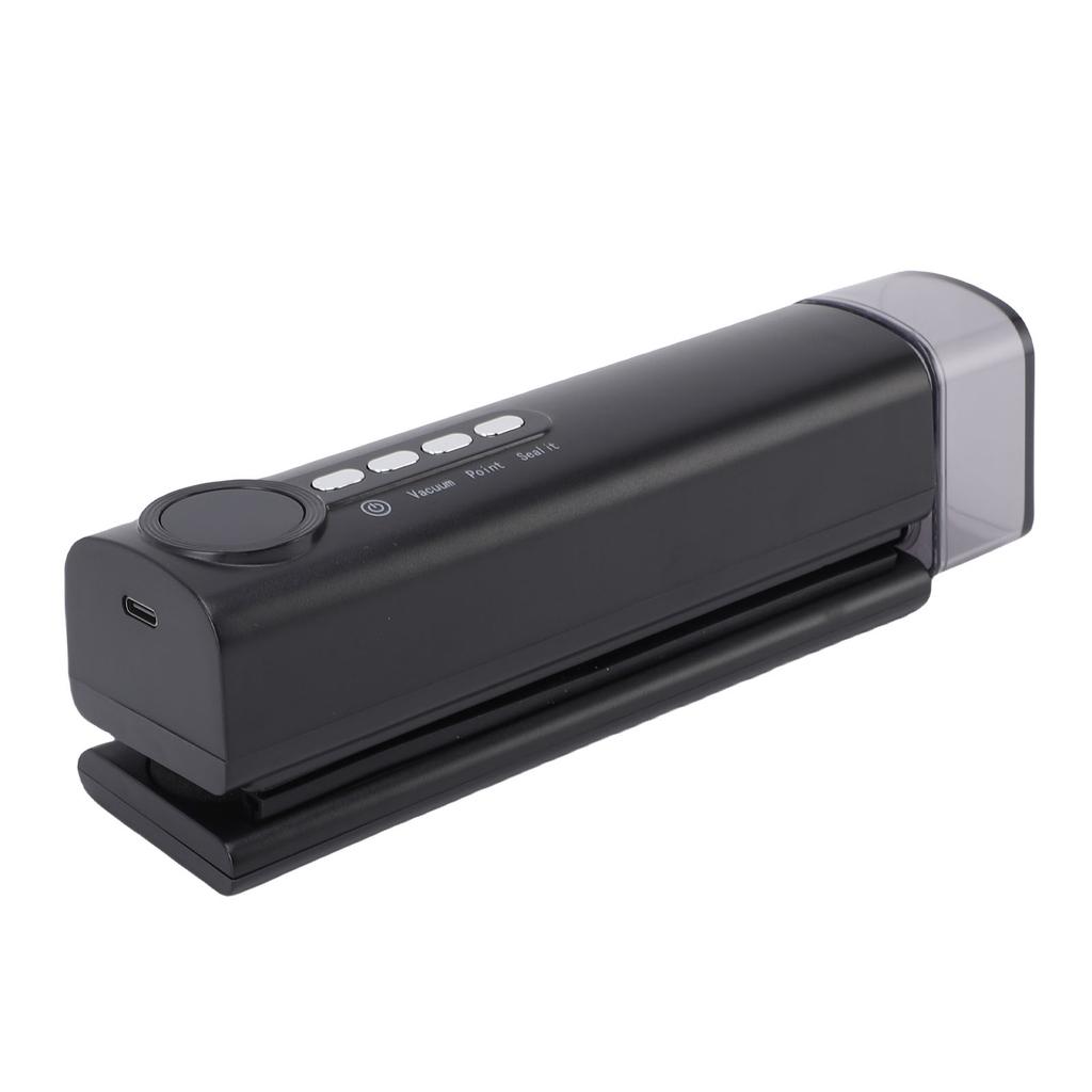 Cordless Vacuum Sealer Multifunctional Adjustable Temperature Portable Automatic Food Sealer Black