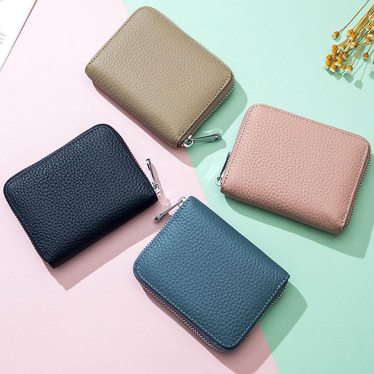 Card Holder RFID Coin Purse Zippered Card Holder Women's Accordion Card Holder Large Capacity Coin Bag Square Bag Wallet