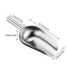 5PCS Silver Metal Scoop Set Stainless Steel Ice Scoop Set Premium Scoops Set  Party