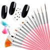 15Pcs/Set Nail Art Pen Skin-friendly Convenient To Use Plastic Manicure Care Pen
