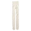 "High Waist Striped Knitted Leggings: Women's Thick White Tights for Spring & Autumn"