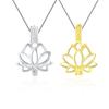 CLUCI 3pcs 925 Sterling Silver Pendant Lotus Flower Pearl Locket Silver 925 Lotus Flower Charm Pendant for Women Jewelry SC011SB