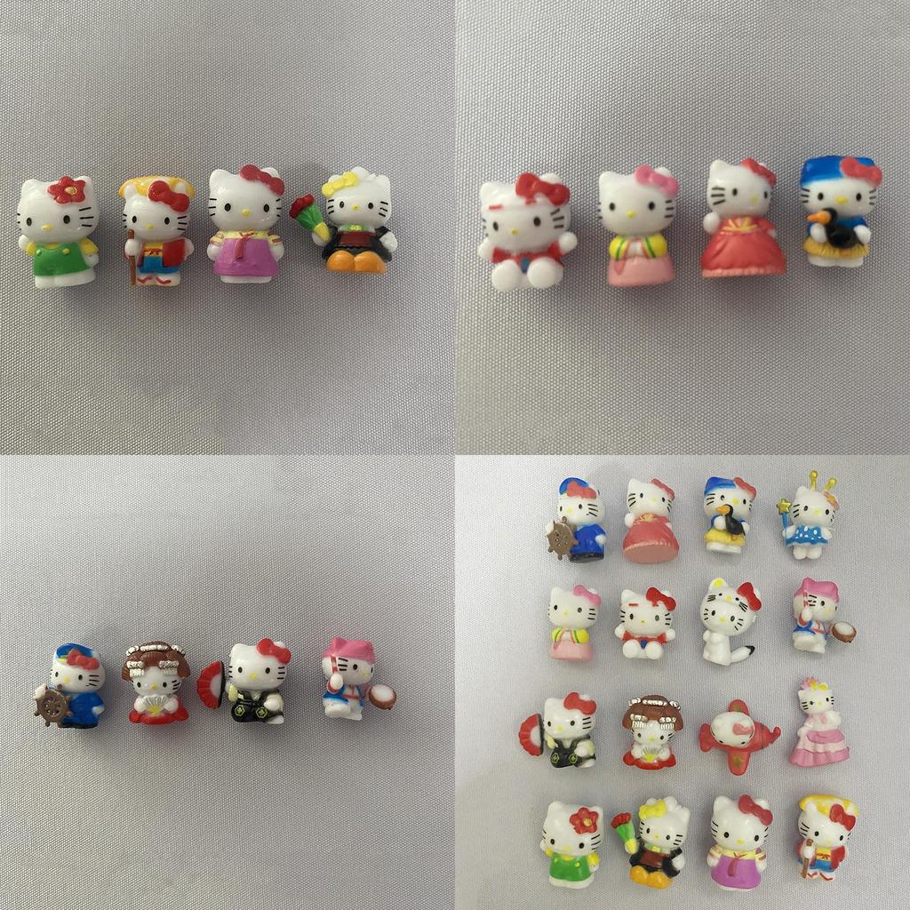 Набор из 16 милых ПВХ фигурок Hello Kitty Мультяшный кот Игрушки Мини-украшения для ландшафта Идеальный подарок для детей