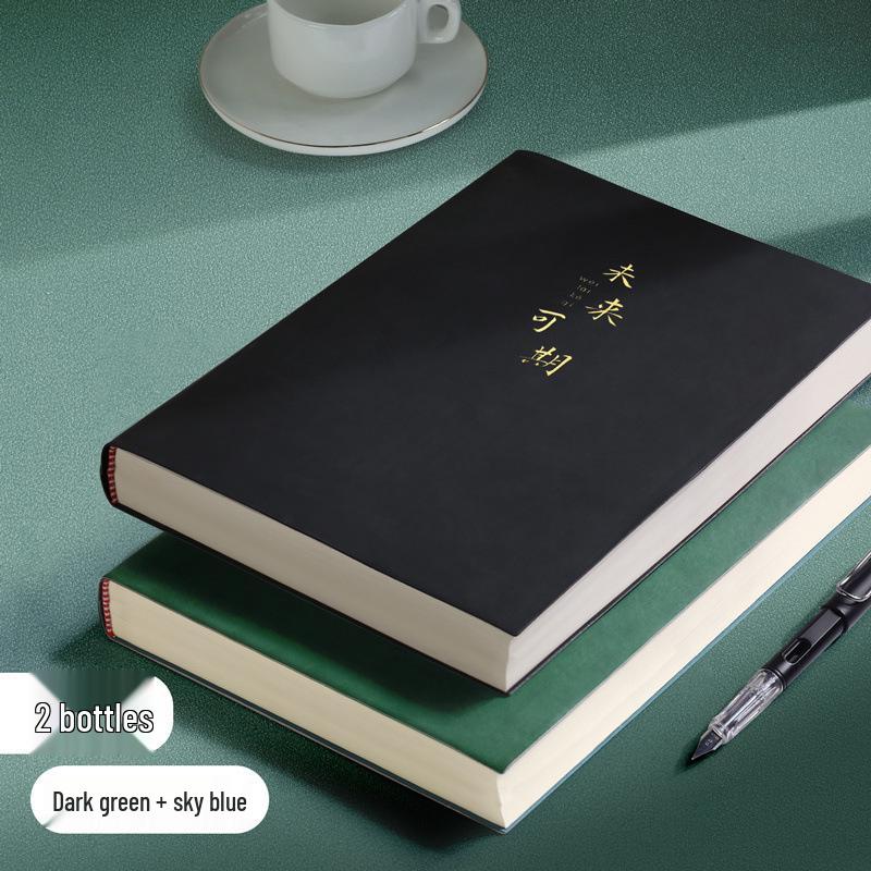 Очень толстый кожаный блокнот для подготовки к экзаменам в аспирантуре – большой и прочный.