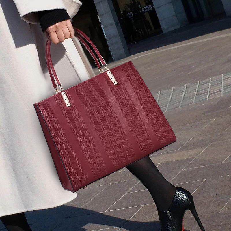 Женская новая модная и универсальная сумка из коровьей кожи для мам, большая вместимость, сумка для мам, сумка-сумка с диагональным креплением на плечо