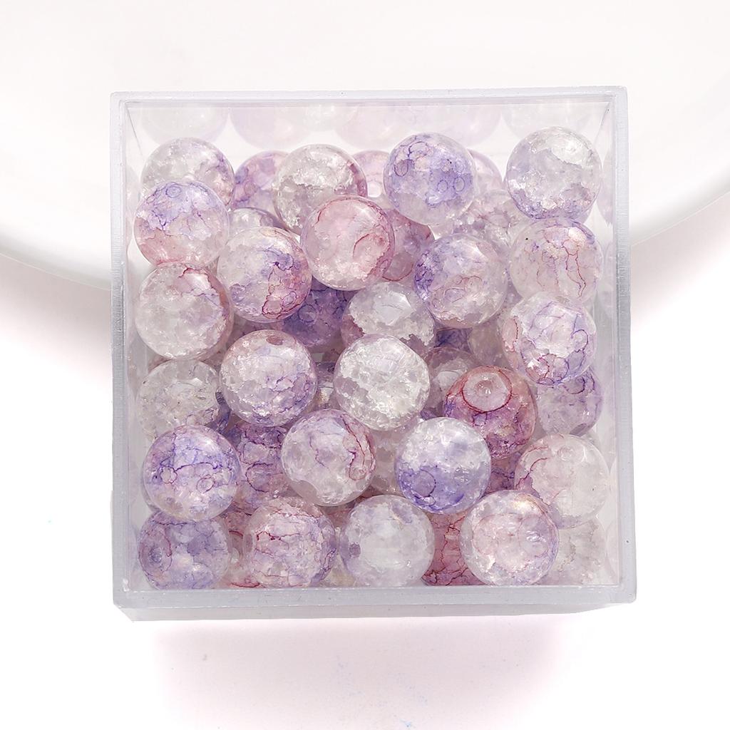 10 мм стеклянные бусины-попки Halo Inside Broken Round Бусины из глазури Ретро-бисер ручной работы Diy Ice Crack Jewelry Бусины-попки для изготовления ювелирных изделий