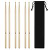 NOELAMOR Drumstick 5A Drum Practice 3 Pair Set with Velvet Storage Bag (410x15.0mm)