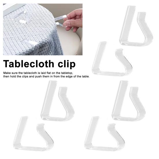 24 шт. Прозрачные зажимы для скатерти, многоразовые, простая установка, ветрозащитные прозрачные зажимы, держатели для скатерти