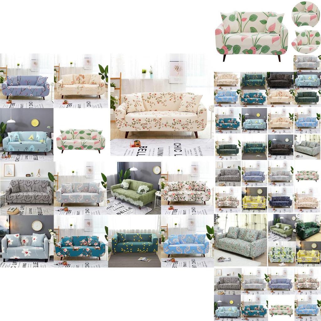 Elegant Floral Printed Couch Cover For 1-4 Seater Slipcover Perfect For Living Room