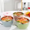 С ручкой крышки Чаша для лапши быстрого приготовления Чаша для риса из нержавеющей стали Миски для супа Рисовый суп с лапшой