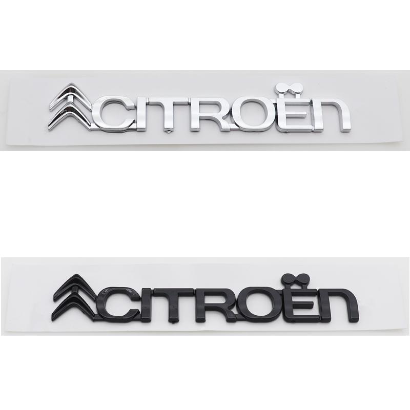 1pcs 3D Citroen ABS Car Rear Letter logo Fender side sticker Rear Bumper tail door trunk car rear Emblem styling Accessories OO4