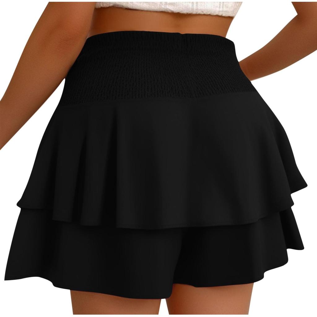 Женские модные повседневные шорты с высокой талией и кружевом с эластичной резинкой на талии