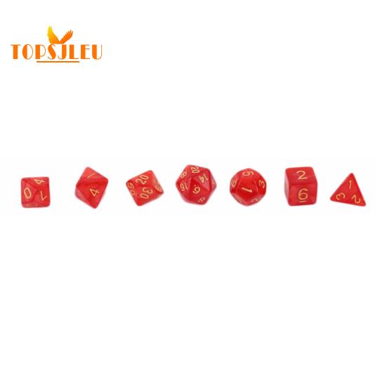 KTV Party Multicolor Polyhedral Numbers Dice - 7Pcs, Table Board Game Supply Gift