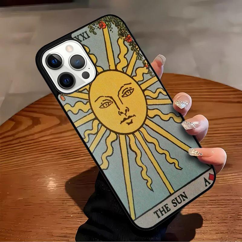 Чехол для телефона с картой Таро Солнце Для iPhone 17 Air 16 15 14 13 12 11 Pro Max Max Plus Защитный чехол