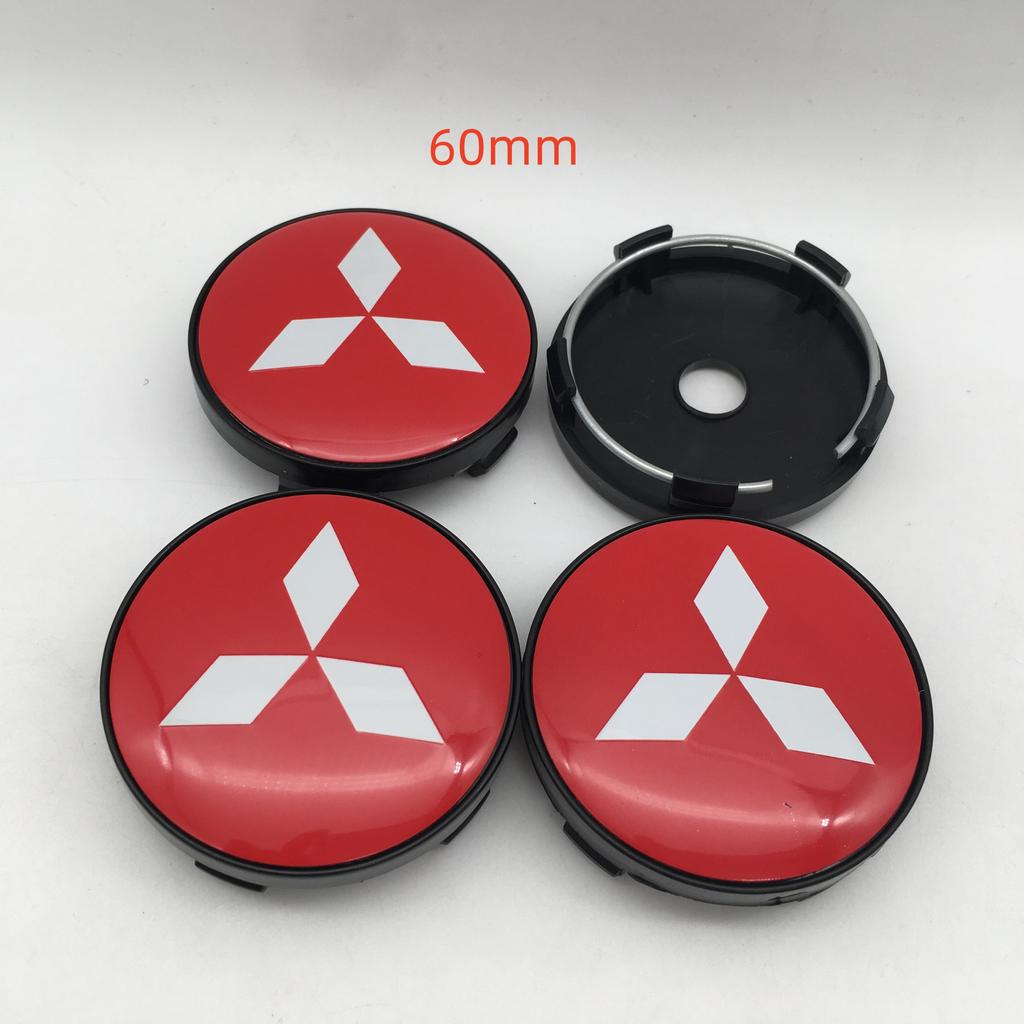 4pcs 3D 56mm 60mm 68mm for Mitsubishi Car Wheel hub Center Cap emblem Badge covers sticker Decals styling auto Accessories