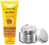 LAKMÉ Солнцезащитный крем с тоном Sun Expert для сухой кожи SPF 50, 100 г и Осветляющий дневной крем Absolute Perfect Radiance (Кремовый цвет) С ниацинамидом и Mi