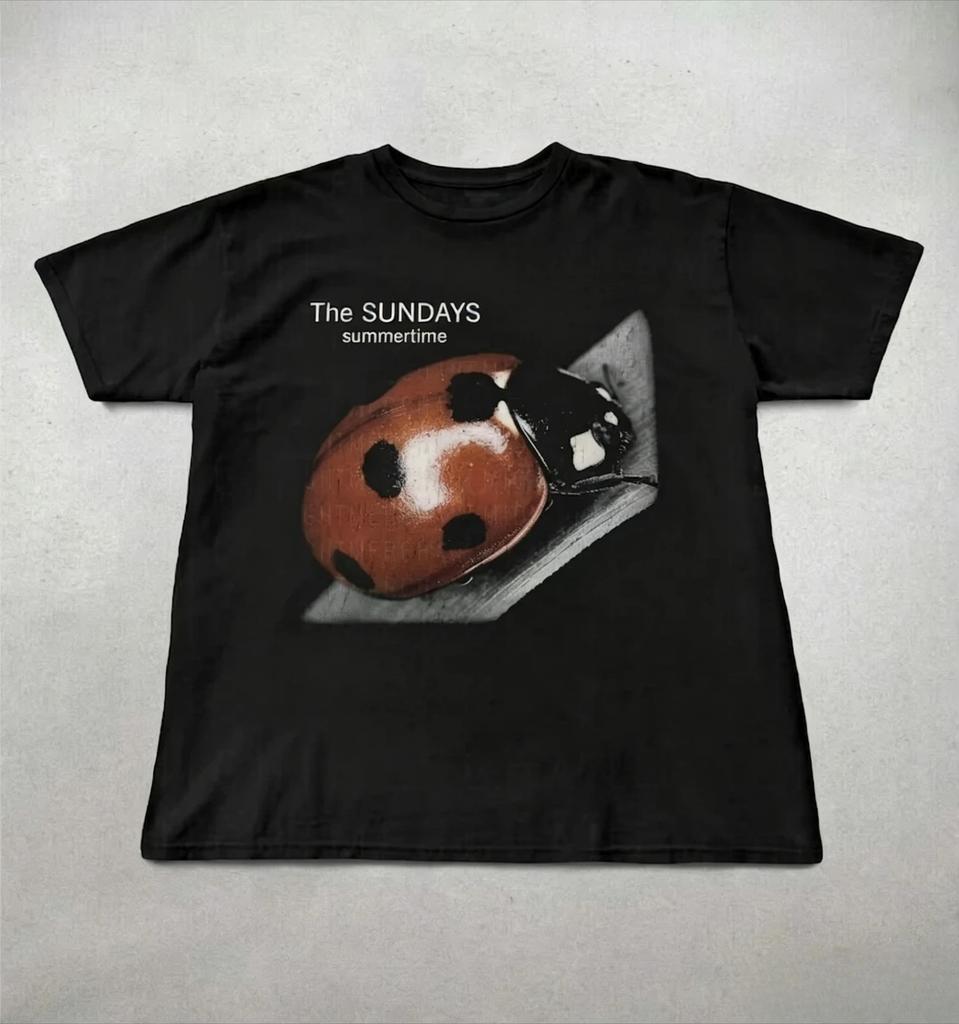 The Sundays Summer Time Vintage Cotton Tshirt Funny Pattern Print Tee Unisexs Unisexs Ins Style Y2k Streetwear 2026 New Tee Tops