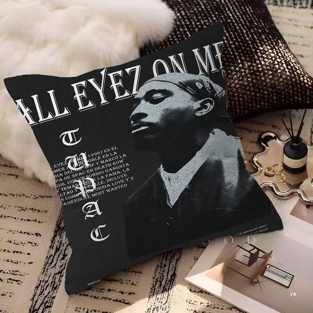 Подушка с изображением рэпера 2Pac T-Tupac Подарок Декор для дома и офиса Спальня Диван Автомобильная Подушка Чехол 45X45