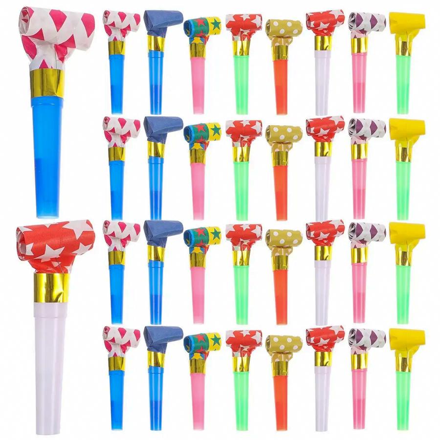 24/48/80/160pcs Party Blower Colorful Whistles Cheer Generator Atmosphere Creating Supplies Festival Birthday Celebration XJM