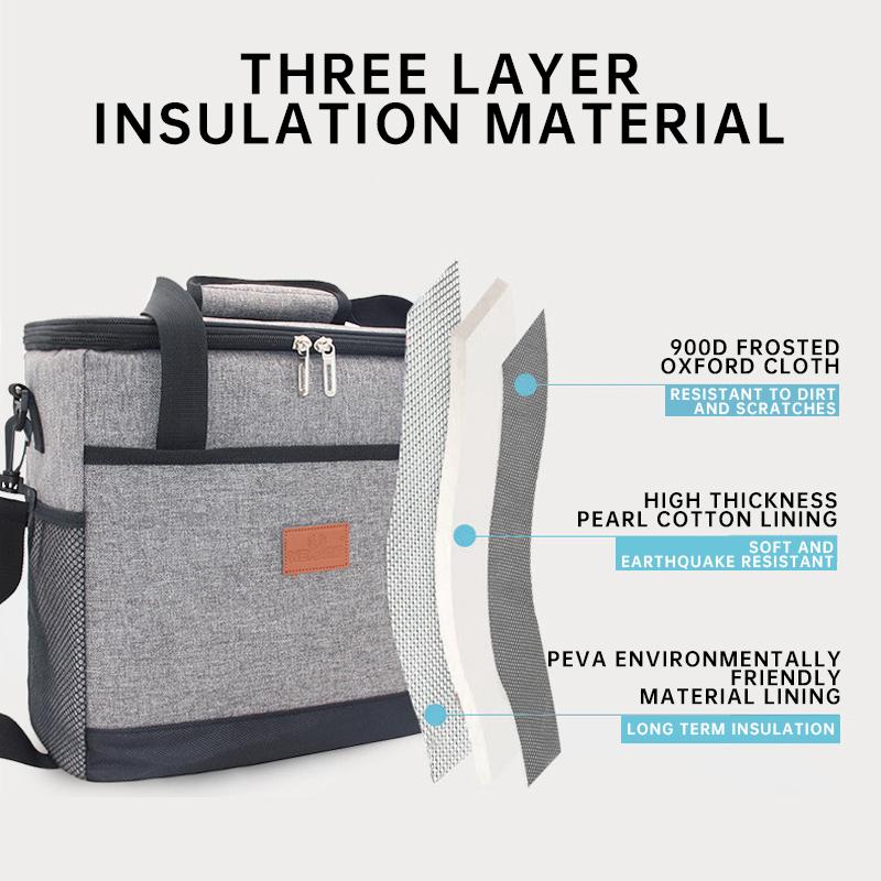 15 л/25 л портативная ручная сумка-термос для пикника на открытом воздухе, водонепроницаемая сумка для заморозки из ткани Оксфорд, сумка для кемпинга с охлаждением, сумка для ланча