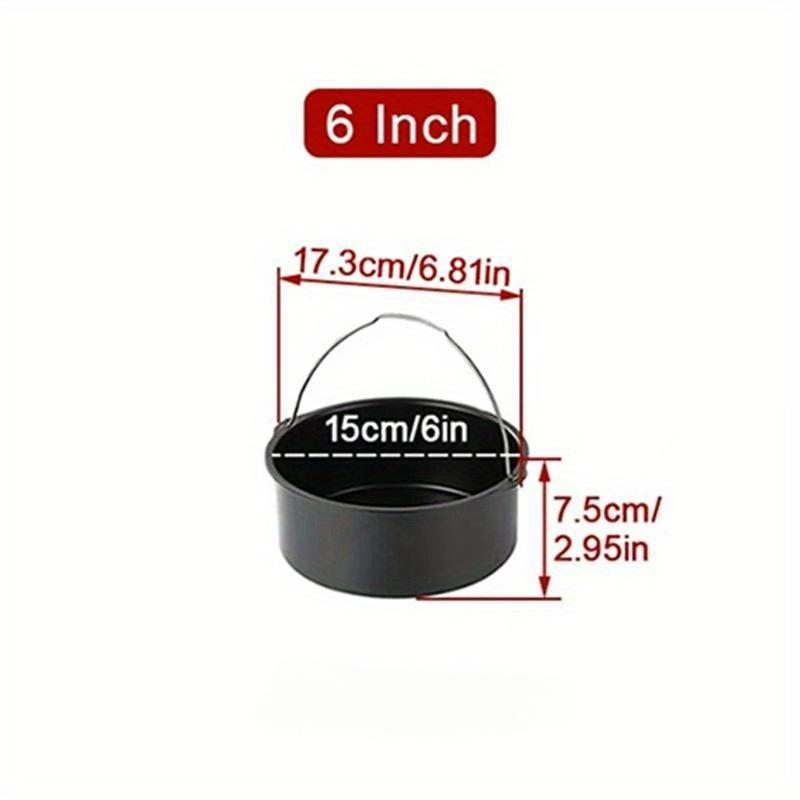 6/7/8-дюймовая круглая форма для торта, антипригарная форма для выпечки, противень, формы, корзина для аэрофритюрницы с ручками, форма для выпечки, противни для выпечки в пицце-печи