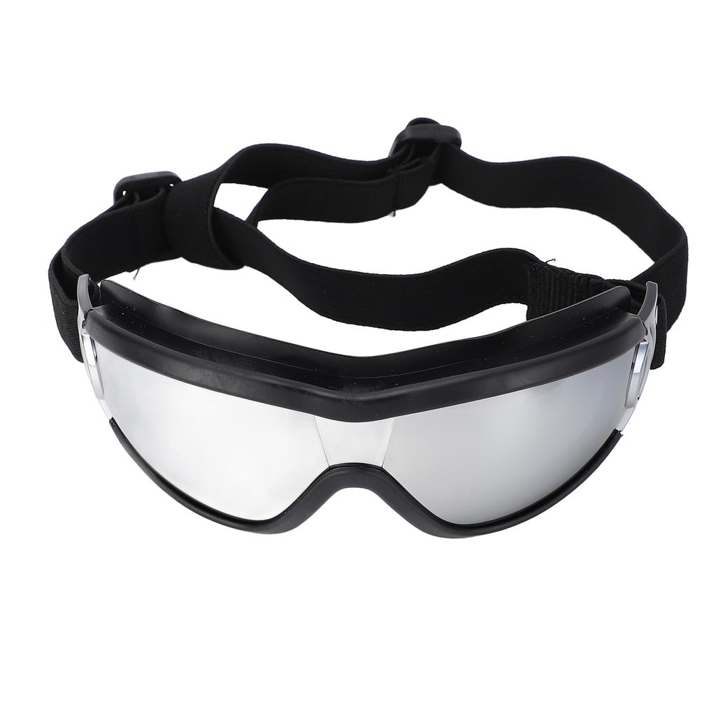 Dog Goggles Wind Proof UV Proof Fog Proof Dog Sunglasses with Adjustable Strap for Outdoor Silver