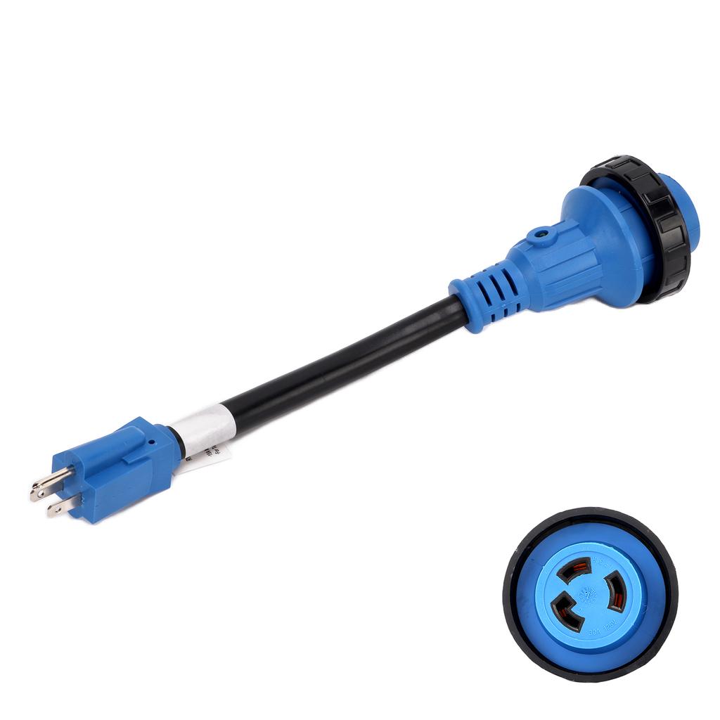 Вилка шнура питания для RV Сверхмощный адаптер 15А вилка к 30А розетка для RV с поворотной блокировкой Светодиодный индикатор США