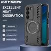 KEYSION Полый чехол для отвода тепла для Realme C71 Силикон+ПК Магнитное охлаждение Противоударная задняя крышка для телефона для OPPO Realme C71