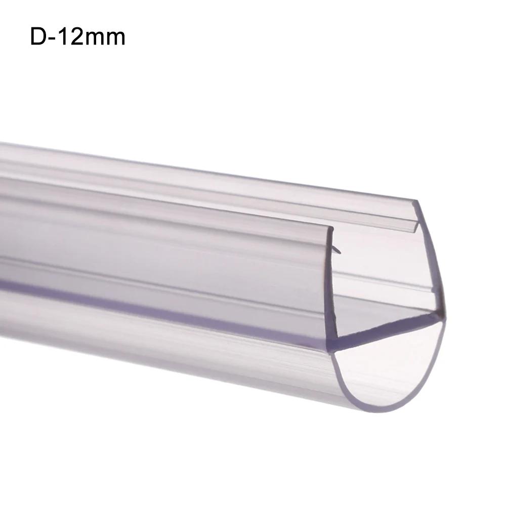 4mm/6mm/8mm/10mm/12mm PVC Sealing Strips Bathroom Glass Door Weatherstrip Window Seal Water Baffle Rubber Bath Screen Hardware