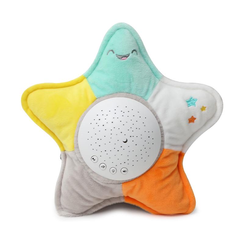 Kids Soft Toys Stuffed Sleep Led Night Lamp Stuffed Animal Plush Toys with Music Lamp Stars Projector Light Baby Toys for Girls Boy