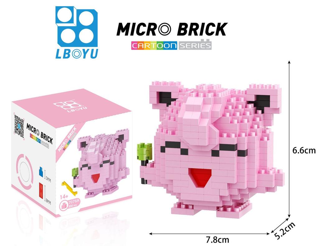 Pokemon Micro Building Blocks LBOYU Jigglypuff Gengar Mudkip Piplup Raichu Bulbasaur Pikachu Mini Brick Figures Toy  For Kids