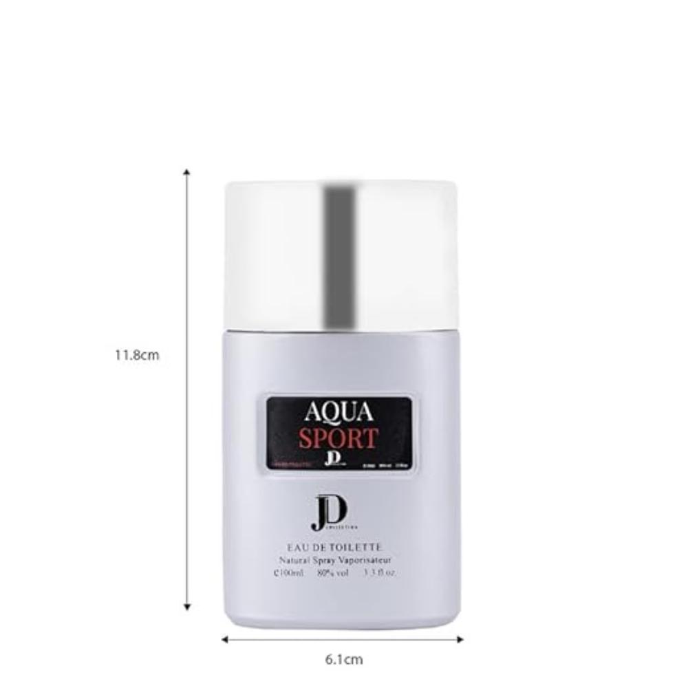 JD Collection Aqua Sport Premium Scent, ароматический, морской и пудровый, успокаивающий аромат, парфюмерный спрей длительного действия для мужчин, 100 мл